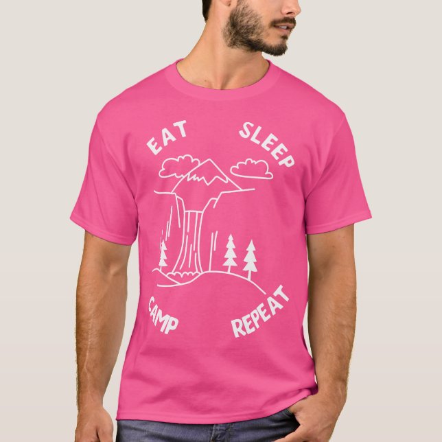 T-shirt Funny Saying Mountains Randonnée de camping (Devant)
