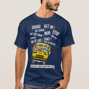 T-shirt Funny School Bus Driver Cool School Bus Driver Pou