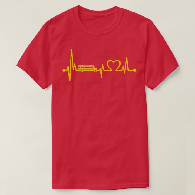 T-shirt Funny School Bus Driver Venin Love School Bus Hear (Design devant)