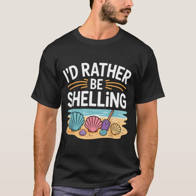 T-shirt Funny Seashell Design For Men Women Sea Shell Seas (Devant)