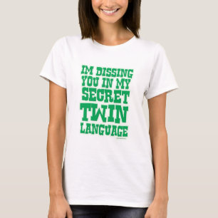 T-shirt Funny Secret Twin Langue Famille Amusant Slogan