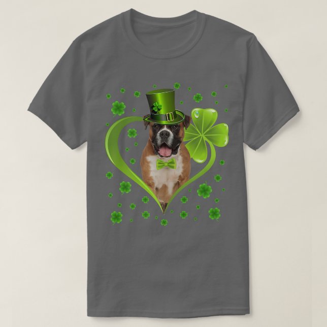T-shirt Funny Shamrock chiot Boer Chien St  (Design devant)