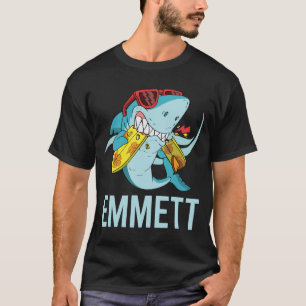 T-shirt Funny Shark - Emmett Name