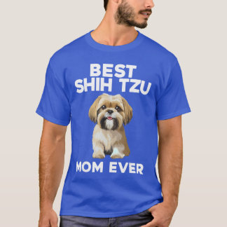 T-shirt Funny Shihzu Mom Design for Women Girls Dog Lover 