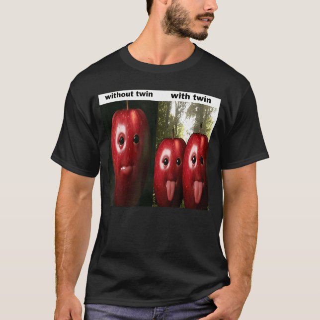 T-shirt Funny Silly AI Apple gen z Meme BrainRot Humorwins (Devant)
