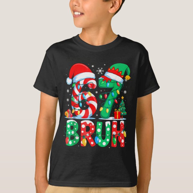 T-shirt Funny Six Seven 6 7 Meme Christmas Family Xmas San (Devant)
