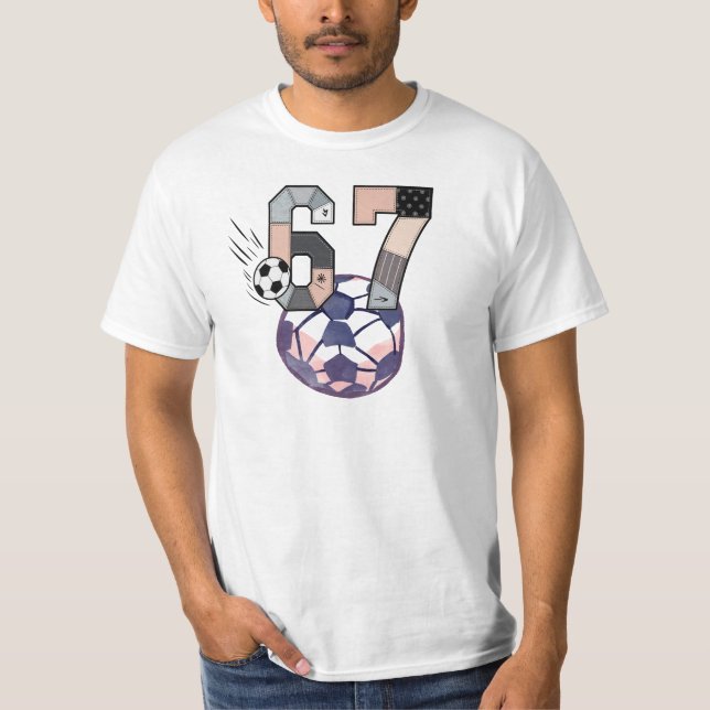 T-shirt Funny Six Seven Soccer (Devant)