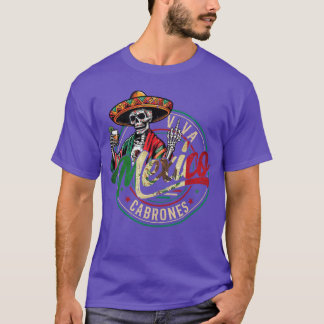 T-shirt Funny Skeleton Viva Meico s Men Women Independence