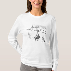 T-shirt Funny Ski de descente Humour chemise