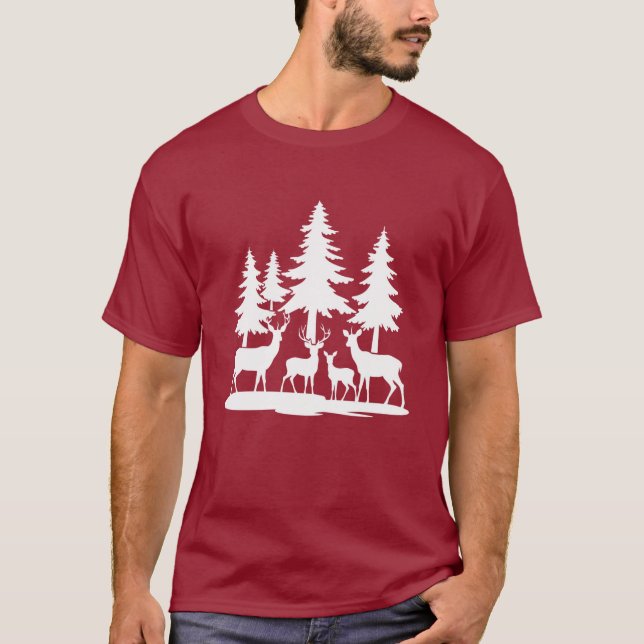 T-shirt Funny Skinny Pine Tree Randonnée d'été Camping (Devant)