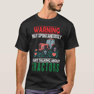 T-shirt Funny slogan and green tractor_ farmer loves farmi
