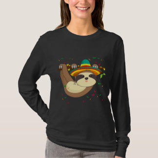 T-shirt Funny Sloth Cinco De Mayo Sombrero