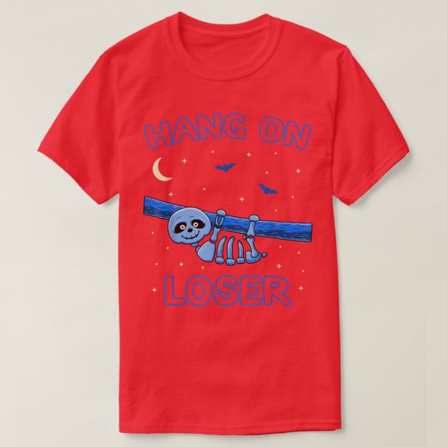 T-shirt Funny Sloth Skeleton  (Design devant)
