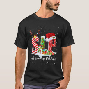 T-shirt Funny SLP Voix Langue Pathologiste Père Noël Chr