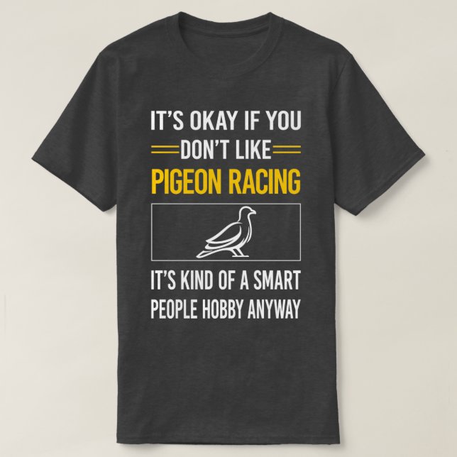 T-shirt Funny Smart People Pigeon Racing (Design devant)