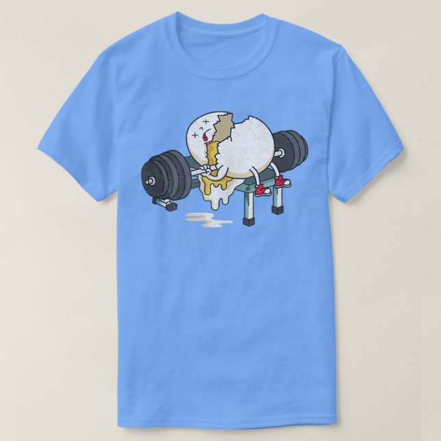 T-shirt Funny Smashed Egg Fitg Gym Barbells Lifting Wor (Design devant)