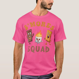T-shirt Funny Smores S'Mores Marshmallows Squad Camping Ca