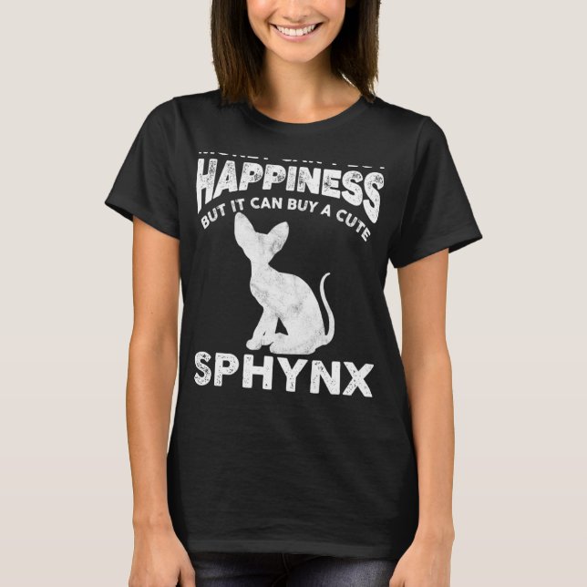 T-shirt Funny Sphynx Amoureux des chats Argent Cant Achete (Devant)