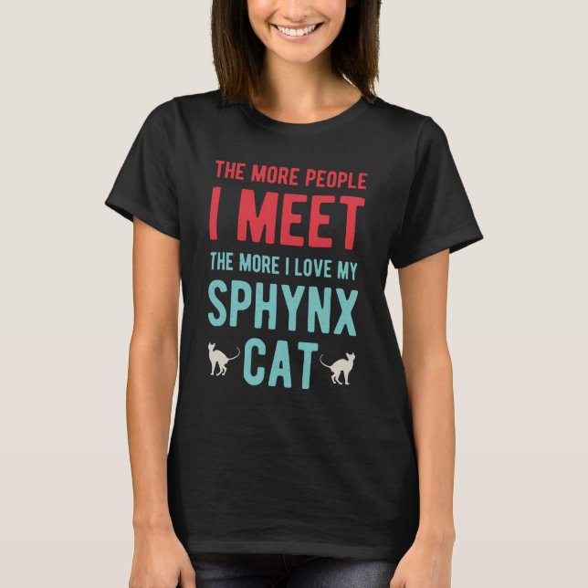 T-shirt Funny Sphynx Chat (Devant)
