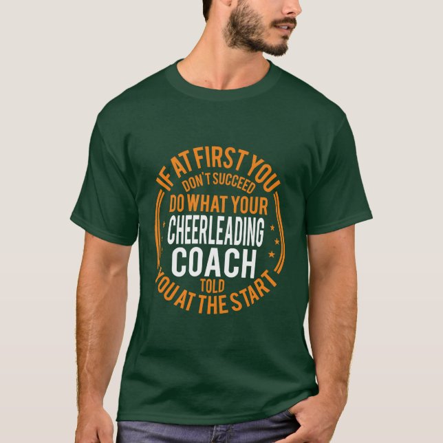 T-shirt Funny Sport Coaches and Player Funny Cheerleading  (Devant)