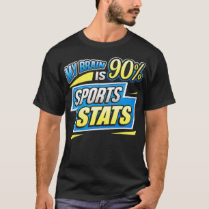 T-shirt Funny Sports Statistiques Chemise Cerveau Odds Éq