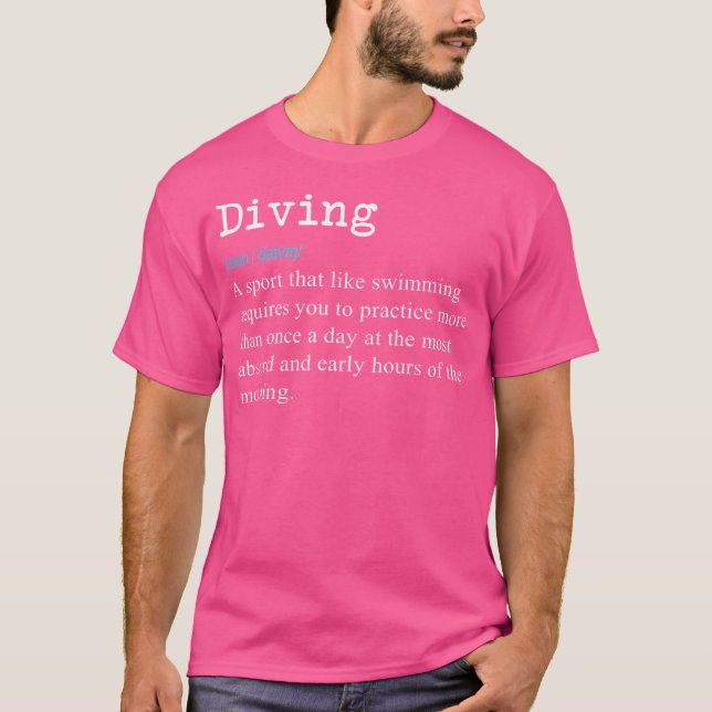 T-shirt Funny Springboard Plongeurs définition de plongée (Devant)