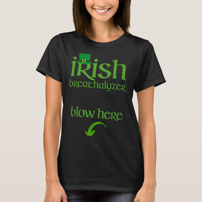 T-shirt Funny St Patricks Day Drinking Irish Breathalyzer  (Devant)