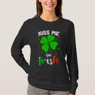 T-shirt Funny St Patrick's Day Kiss Me Je suis irlandais