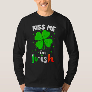 T-shirt Funny St Patrick's Day Kiss Me Je suis irlandais