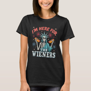 T-shirt Funny Statue Skeleton Hot Dog Humour barbecue 4 ju