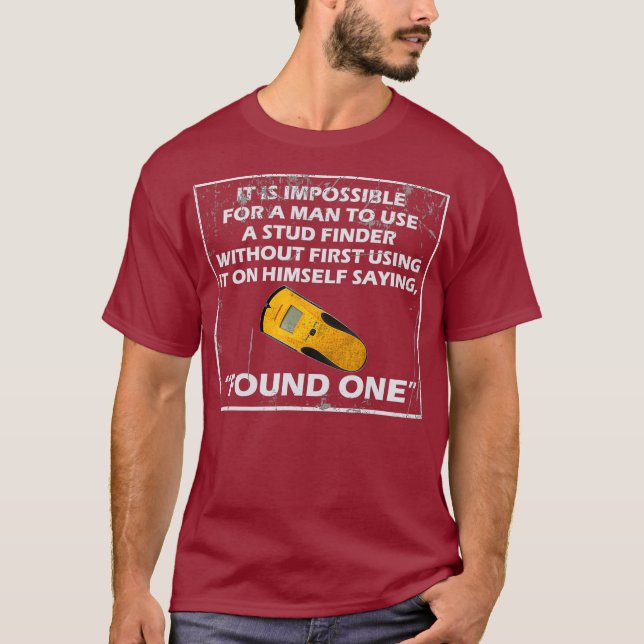 T-shirt Funny Stud Finder Electrician Plaisanterie (Devant)