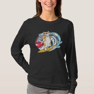 T-shirt Funny Surf Chat Kitty Surfer Surfboard