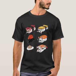 T-shirt Funny Sushi Frenchie Chien Kawaii Anime Japonais L