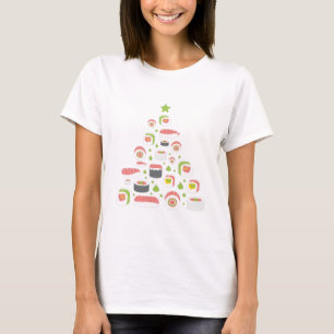 T-shirt Funny Sushi Lovers Christmas Tree Ajouter un texte