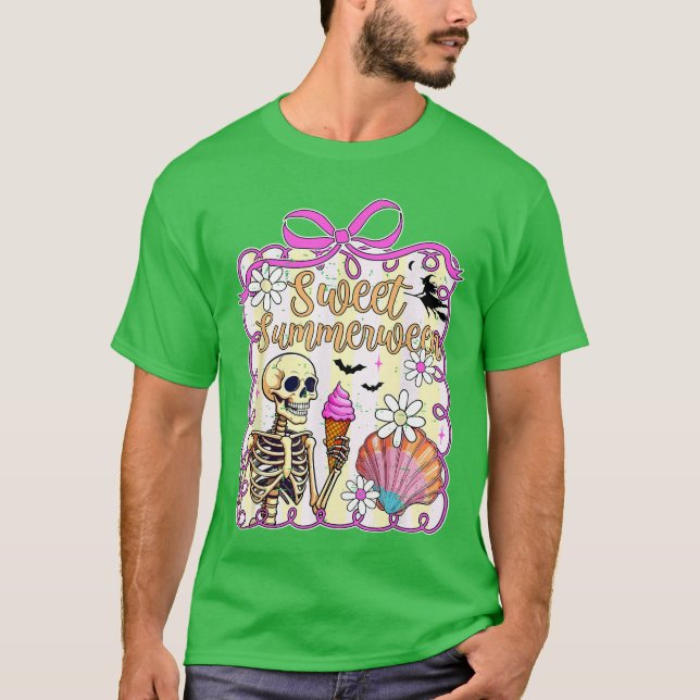 T-shirt Funny Sweet Summerween Cute Spooky Summer Hallowee (Devant)