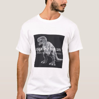 T-shirt Funny T-Rex Never Skip Arm Day Gym Tee