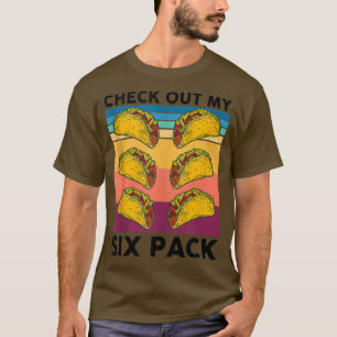 T-shirt Funny Taco 6 Pack Fitness Taco Meican Gym Top pour