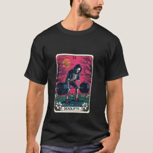 T-shirt Funny Tarot Card Deadlifts Gym Workout Occult Lire