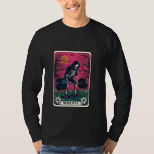 T-shirt Funny Tarot Card Deadlifts Gym Workout Occult Lire