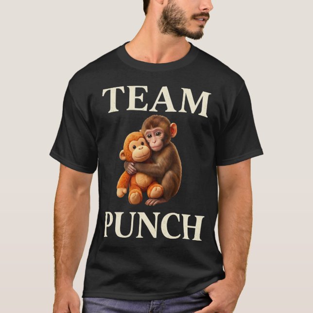 T-shirt Funny Team Punch Cute Monkey Sarcastic Meme (Devant)
