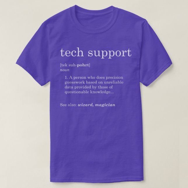 T-shirt Funny Tech Support Definition  (Design devant)