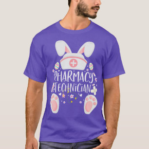 T-shirt Funny Technicien en pharmacie Bunny Pharmaciste Ha
