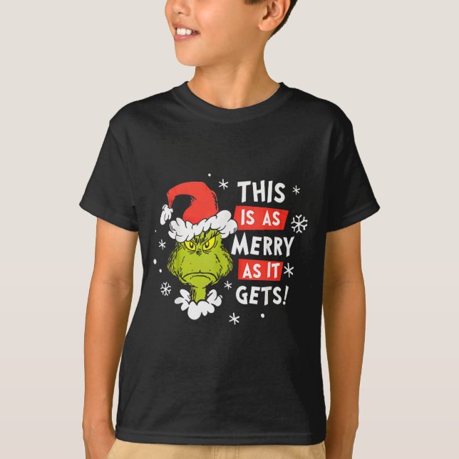 T-shirt Funny This Is As Merry As It Gets Christmas, Sarca (Devant)