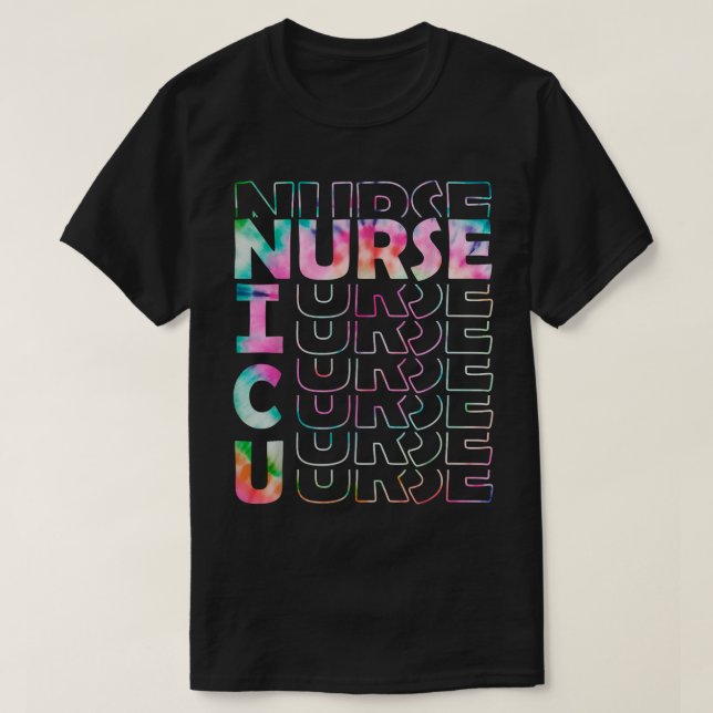 T-shirt Funny Tie Dye NICU Infirmière néonatale ICU mignon (Design devant)