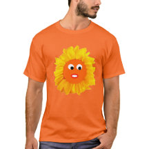 Funny Tournesol Face Orange Noir 4Robin