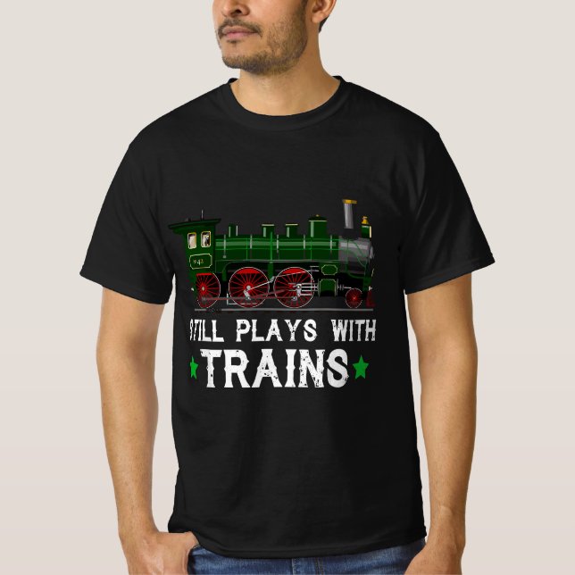 T-shirt Funny Train For Trains Lovers Men Train Engine Dri (Devant)