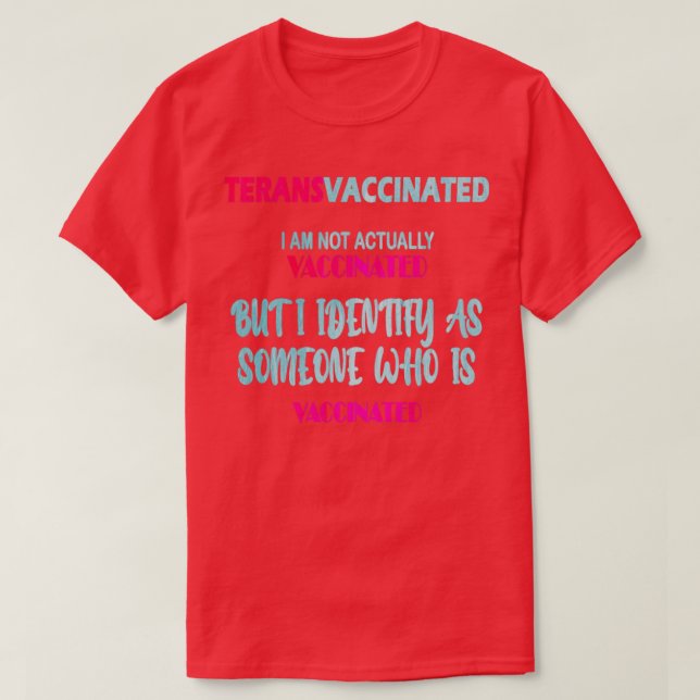 T-shirt Funny Trans Vacciné (Design devant)