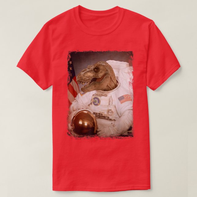 T-shirt Funny TRe Astronaut Moon Space Mission Dinosaur As (Design devant)