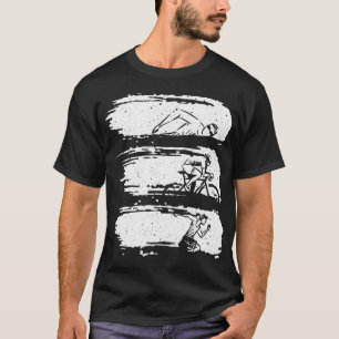 T-shirt Funny Triathlon Swim Bike Run Design Hommes Femmes