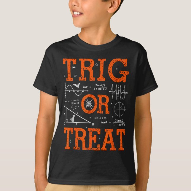 T-shirt Funny Trig Or Treat Trigonometry Math Teacher Hall (Devant)